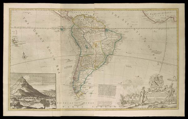 To the right honourable, Charles Earl of Sunderland, and Baron Spencer of Wormleighton; One of Her Majesty's Principal Secretaries of State; &c. This map of South America, according to the newest and most exact observations is most humbly dedicate by your lordship's most humble servant Herman Moll Geographer.