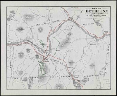 Map of Bethel Inn and Vicinity, Bethel, Oxford Co. Maine