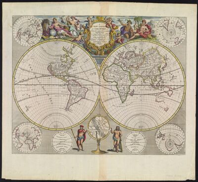 A New Map of the World  From the Latest Observations Revis'd by I. Senex