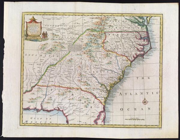 A New & Accurate Map of the Provinces of North & South Carolina, Georgia &c. Drawn from the late Surveys and regulated by Astron.l Observat.ns By Eman. Bowen