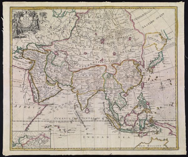 A New Map of Asia  From the latest Observations, Most Humbly Inscribd. to the Right Honble. George, Earl of Warrington &c.