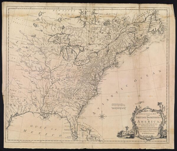 A New and Accurate Map of the British Dominions in America, according to the Treaty of 1763 Divided into the several Provinces and Jurisdictions. Projected upon the best Authorities and Astronomical Observations. By Thos. Kitchin, Geographer.