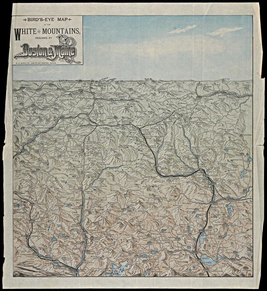 Bird's-Eye Map of the White Mountains, Reached by Boston & Maine