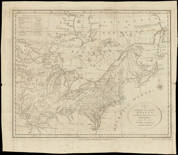 A Map of the Northern and Middle States; Comprehending the Western Territory and the British Dominions in North America from the best Authorities.