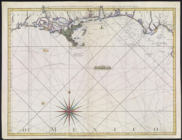 The Coast of West Florida and Louisiana by Thos. Jeffereys, Geographer to His Majesty