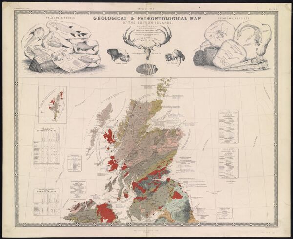 Geological & Palæontogical Map of the British Islands. By A.K. Johnston. F.R.G.S.