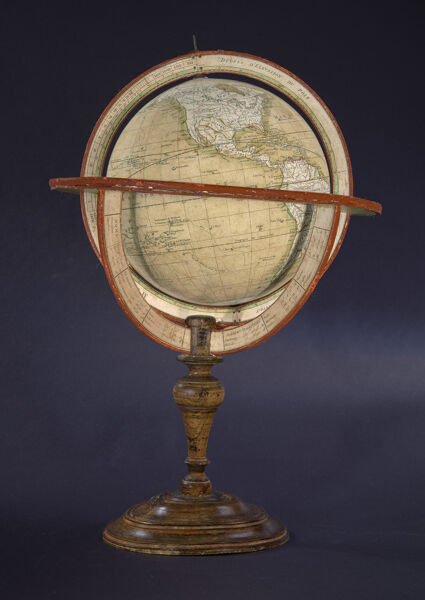 Globe Dresse par M. Robert de Vaugondy, geographe, corrige, augmente, et enrichi des trois voyages de Capitaine Cook et de ses decouvertes/par Delamarch, Geogr.