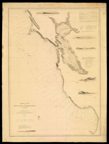 Pacific Coast from Point Pinos to Bodega Head, California from a trigonometrical survey under the direction of A.D. Bache, Superintendent of the Survey of the Coast of the United States