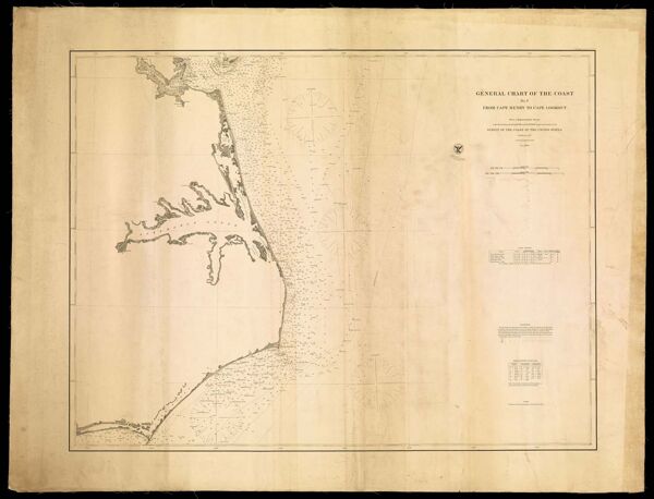General Chart of the Coast, no. V : from Cape Henry to Cape Lookout; Survey of the Coast of the United States