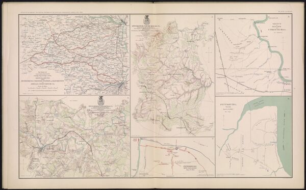 By order of Col. T. M. R. Talcott comdg. engr. troops A. N. VA.  Sketch of routes from Petersburg, Chester Station and Manchester to Amelia Court-House, VA.