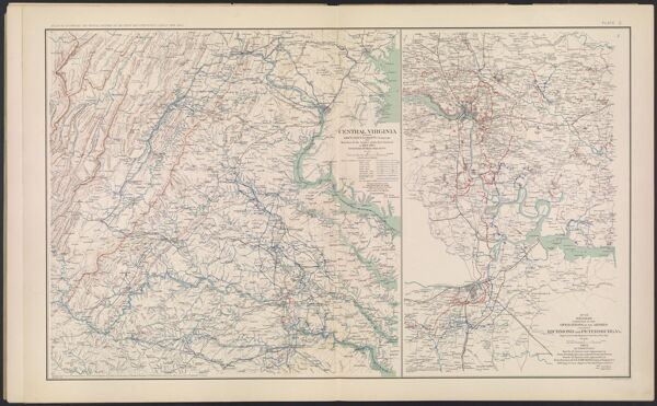 Central Virginia showing Lieut. Gen. U. S. Grant's campaign and marches of the armies under his command in 1864-1865.