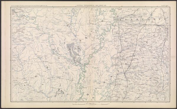 General Topographical Map.  Sheet XIX.