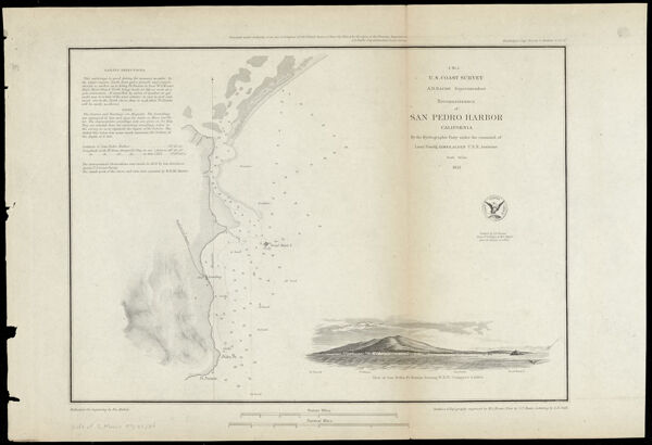Reconnaissance of San Pedro Harbor, California U.S. Coast Survey by the Hydrographic Party under the command of Lieut. Comdg. James Alden, U.S.N. Assistant