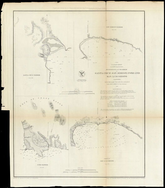 Reconnaissance of the Harbors of Santa Cruz, San Simeon, Coxo and San Luis Obispo California