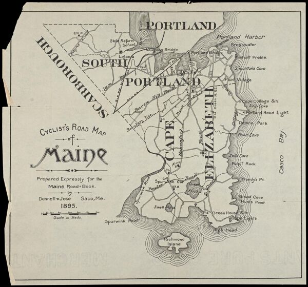Cyclist's Road Map of Maine : prepared expressly for the Maine Road Book