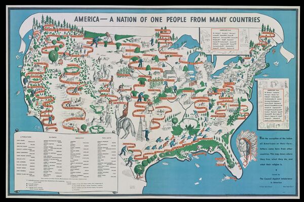 America--A Nation of One People from Many Countries