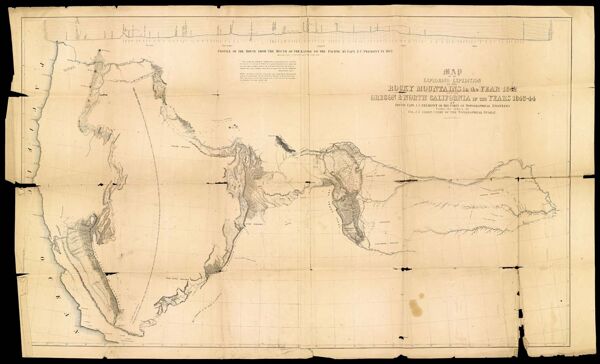 Map of an exploring expedition to the Rocky Mountains in the year 1842 and to Oregon & North California in the years 1843-44 by Brevet Capt. J.C. Fremont of the Corps of Topographical Engineers under the orders of Col. J.J. Abert, Chief of the Topographical Bureau.