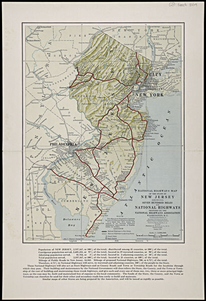 National Highways map of the State of New Jersey : showing seven hundred miles of national highways