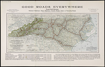 National Highways map of the State of North Carolina : showing eighteen hundred miles of national highways