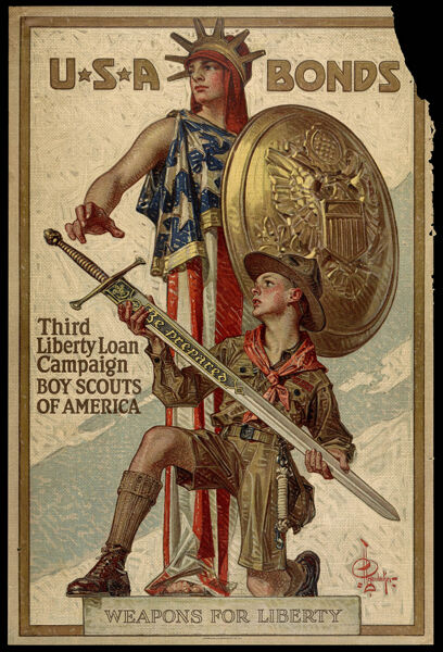 U*S*A Bonds Third Liberty Loan Campaign Boy Scouts of America 