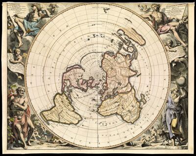 Planisphere terrestre suivant les nouvelles observations des astronomes = Planispherium terrestre secundum recentiores astronomorum