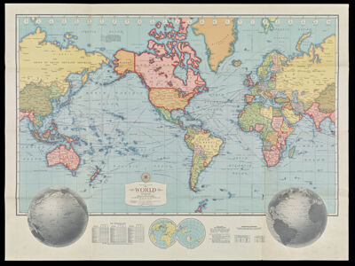 Follow the war with Hagstrom's map of the World and detail maps of Europe, Mediterranean North Africa Pacific Aleutians