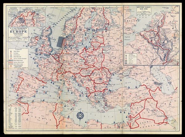 H.V. Kaltenborn's new 1940 war map of Europe