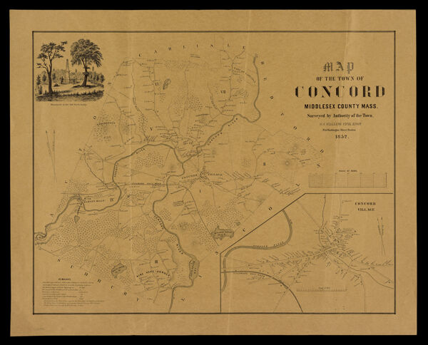 Map of the Town of Concord, Middlesex County Mass. Surveyed by Authority of the Town