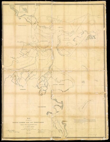 Map of parts of Boston Harbor and its tributaries compiled from the manuscript maps of the U.S. Coast Survey, originally executed in 1847