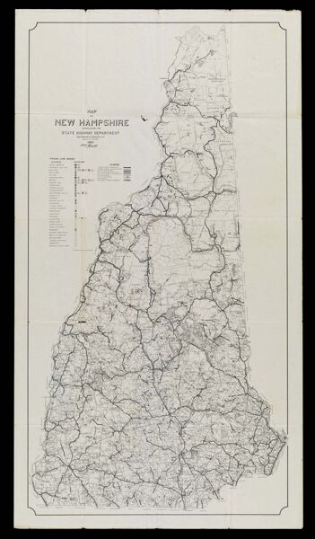 Map of New Hampshire compiled by the State Highway Department