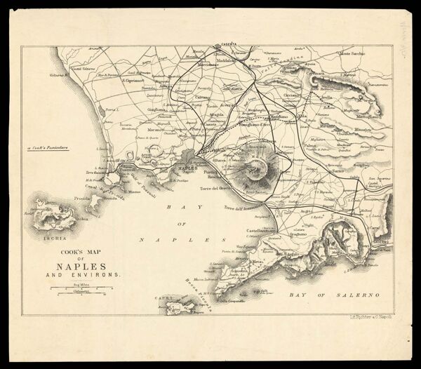 Cook's Map of Naples and Environs