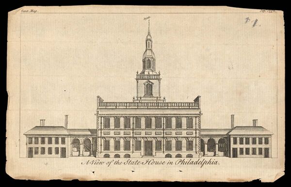 A View of the State House in Philadelphia.