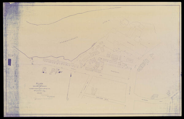 Plan Showing Tenements of Cabot Manufacturing Co. in Brunswick, Me., Scale 1 inch = 50 ft., Jan. 1910