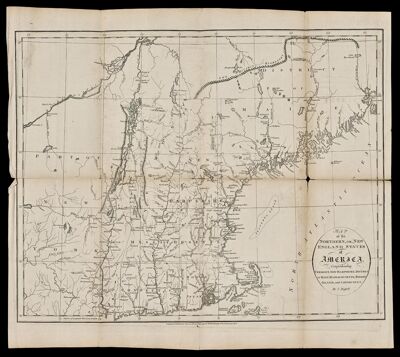 Map of the northern, or, New England states of America : comprehending Vermont, New Hampshire, District of Main, Massachusetts, RhodeIsland, and Connecticut