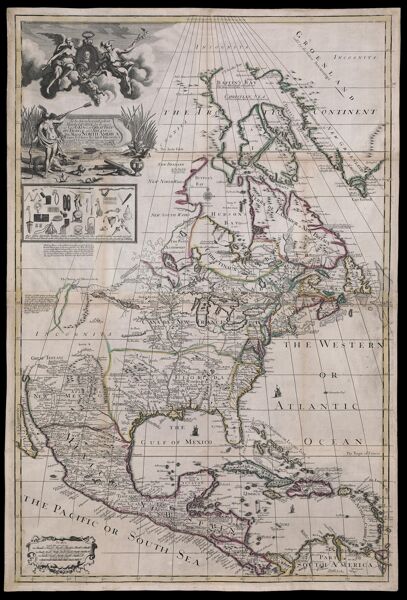 Map of North America corrected from the latest discoveries and observations.