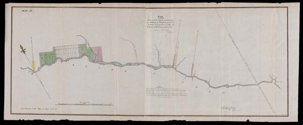 Plan of all the lands granted under the authority of New Brunswick on the northerly side of the River St. John and westward of the commissioners line signed Thos. Baillie, S. General.