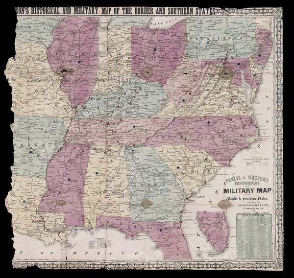Phelps & Watson's historical and military map of the border & southern states