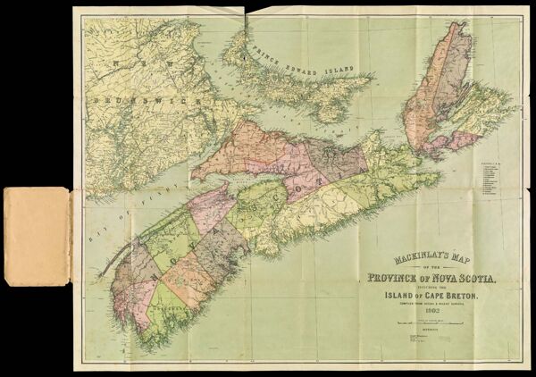 Mackinlay's Map of the Province of Nova Scotia : including the Island of Cape Breton compiled from actual & recent surveys