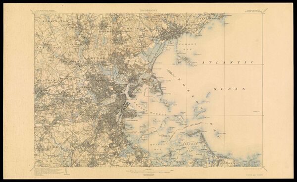 Topography, Massachusetts, Boston and vicinity / U.S. Geological Survey, George Otis Smith, Director. H.M. Wilson, geographer in charge