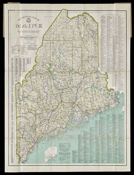 The Official Map of Maine compiled from United States Government Surveys, Official State Surveys, and Original Sources.