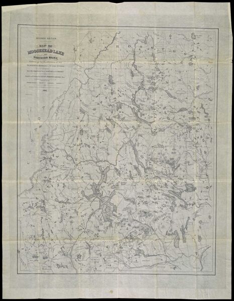 Map of Moosehead Lake and Northern Maine Embracing the Headwaters of the Penobscott, Kennebec, and St. John Rivers