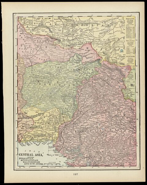 Central Asia comprising, Turkestan, Afghanistan, Baluchistan and N.W. India