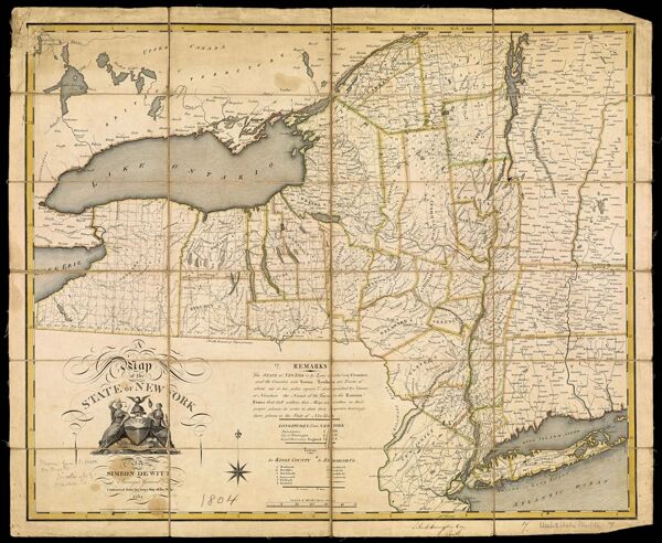 A Map of the State of New York