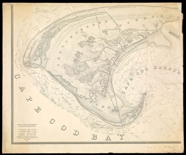 A map of the extremity of Cape Cod : including the townships of Provincetown & Truro, with a chart of their sea coast and of Cape Cod Harbour, State of Massachusetts