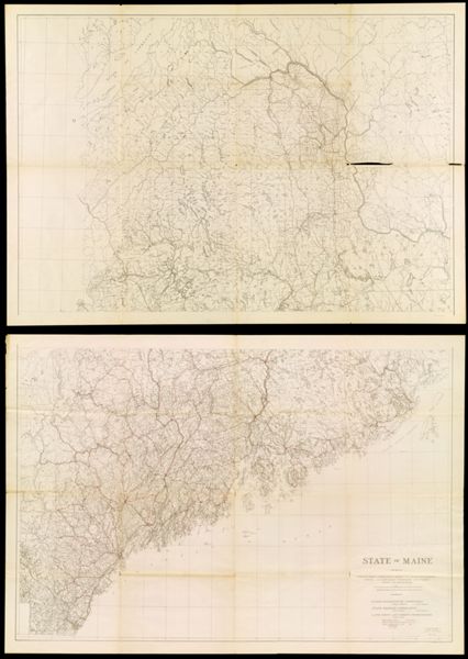State of Maine compiled from U.S. Geological Survey, U.S. Coast and Geodetic Survey, U.S. Boundary Commission and various state and private maps