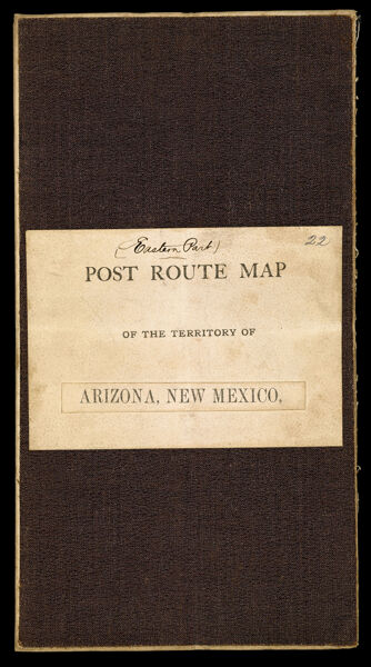 Post Route Map of the territory of Arizona, New Mexico