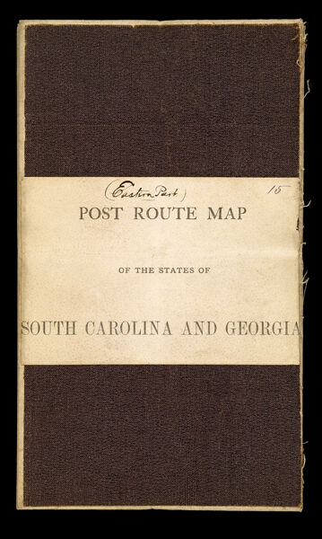 Post Route Map of the states of South Carolina and Georgia with adjacent parts of North Carolina, Tennessee, Alabama and Florida showing post offices with the intermediate distances and mail routes in operation on the 1st of December 1884 published by order of Postmaster General Walter Q. Gresham under the direction of W.L. Nicholson topographer P.O. Dept.