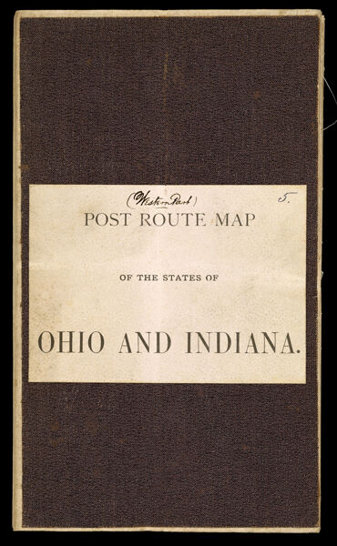 Post Route Map of the states of Ohio and Indiana.