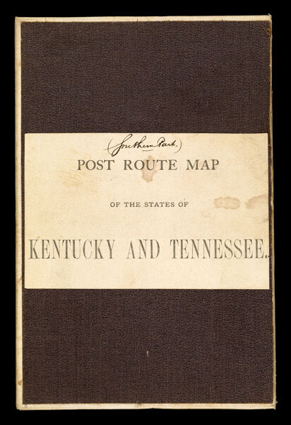 Post Route Map of the states of Kentucky and Tennessee.