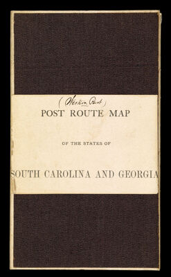 Post route map of the states of South Carolina and Georgia.